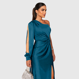 CHARLOTTA | ONE-SHOULDER EVENING GOWN