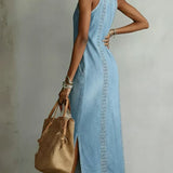 Soline | Denim Dress with Retro Lace
