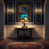 Floral Bohemian Mushroom Lamp