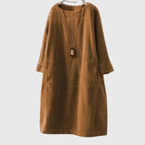 Grace | Relaxed Midi Dress in Corduroy