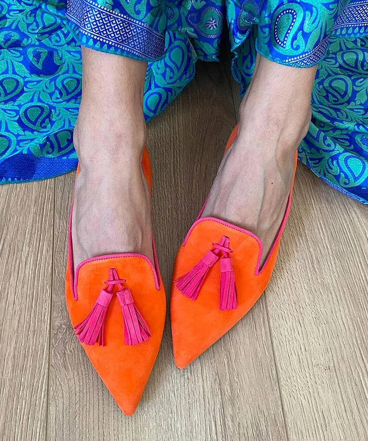 Portia - Boho Fringe Moccasins
