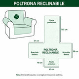 Quilted sofa cover with decorative pattern