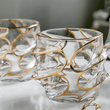 Japanese Crystal Whisky Glass Arashi Gold