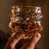 Japanese Crystal Whisky Glass Arashi Gold