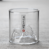 Japanese Crystal Whisky Glass Mount Fuji
