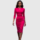 SCARLOT | RED BODYCON MIDI DRESS