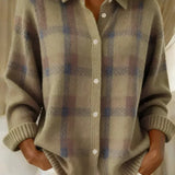 Bríd | Cozy Checkered Knit Cardigan