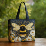 Handcrafted Bag - Bee with Daisies and Stars