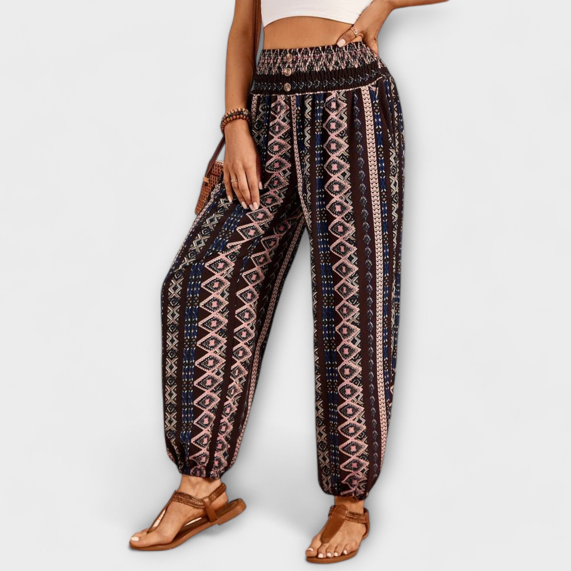 Élise | Trousers with Ethnic Print