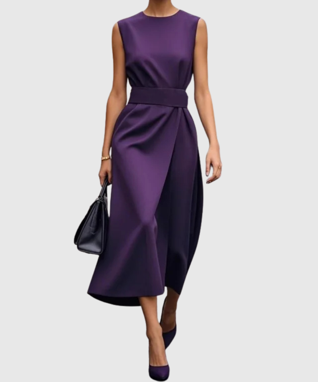 CLARIMOND | ELEGANT ROUND NECK DRESS
