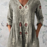 Aoife | Long Blouse with V-Neck
