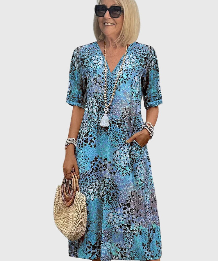 Bella | Elegant Floral Midi Dress