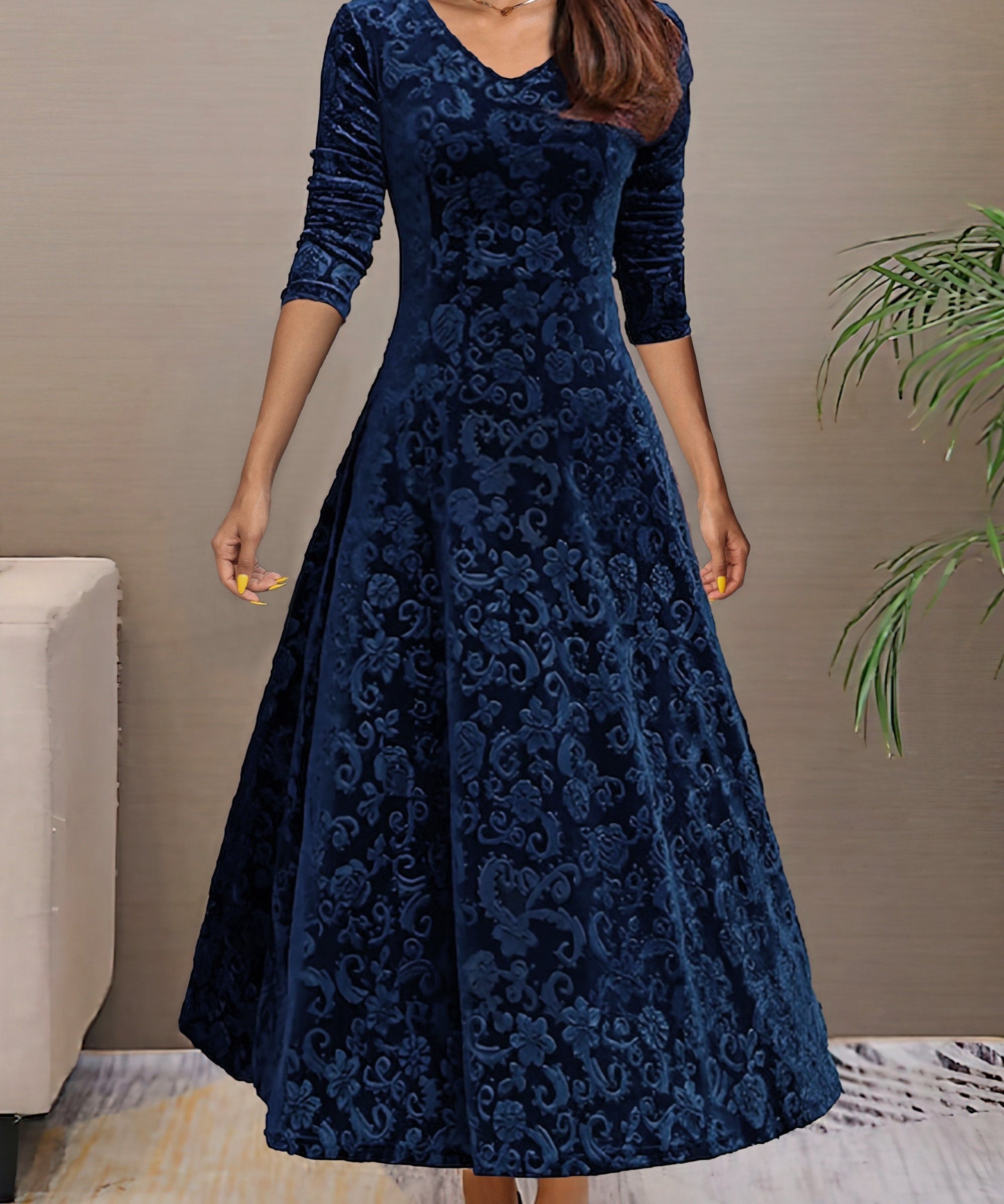 Sandrine | Velvet Elegance Dress for the Festivities
