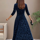 Julie | Elegant Patterned Maxi Dress