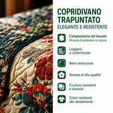 Quilted sofa cover in rustic style