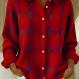 Áine | Soft Checked Button Cardigan