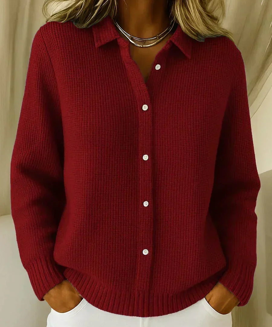 Róisín | Textured Knitted Button Cardigan