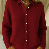 Róisín | Textured Knitted Button Cardigan