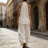 Ainhoa | Two-Piece Textured Linen Set