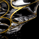 Japanese Crystal Whisky Glass Arashi Gold