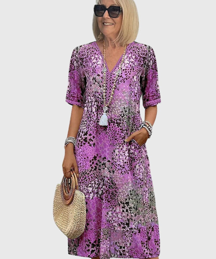 Bella | Elegant Floral Midi Dress