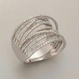 Vintage Silver Zirconia Stacking Ring