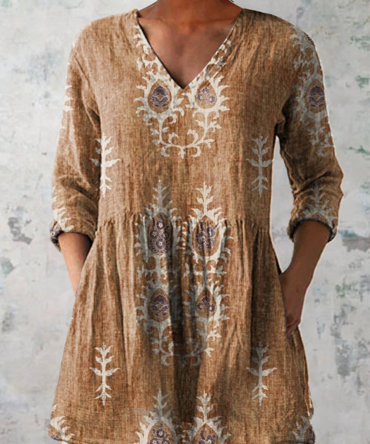 Aoife | Long Blouse with V-Neck