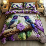 3-Piece Mattress Cover Set - Bird Sanctuary Design