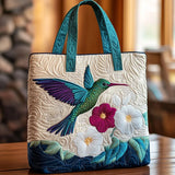 Handmade Bag - Hummingbird and White Flower