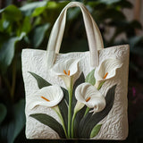 Handcrafted Bag - White Calla Lilies