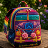 Boho Backpack — Rainbow & Roses