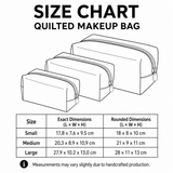Quilted beauty case with delicate flight