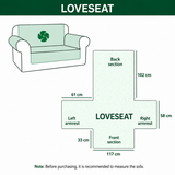 Quilted sofa cover with Christmas pattern