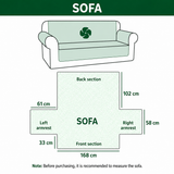 Quilted sofa cover with forest pattern