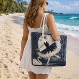 Handmade Beach Bag of Elegant Ballerina