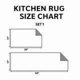 Non-slip kitchen rug with dragonfly