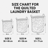 Quilted laundry basket with cactus