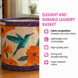 Quilted laundry basket with a sweet-eyed animal