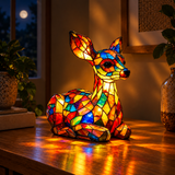 Deer-Themed Sandy Lamp