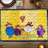 Quilted Chicken Placemats