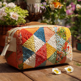 Quilted Makeup Bag in Groove Colour