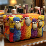 Quilted beauty case with sheep