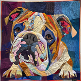 Comfortable Bulldog Quilted Blanket
