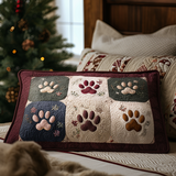 Quilted pillow cover with cozy paws NCU0DV8939