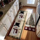 Winter Non-Slip Kitchen Mat with Cosy Cabin