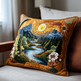Quilted pillow cover with sunset crest NCU0VL2232