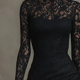 Jeanne | Elegant Lace Maxi Dress with Mermaid Hem