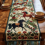 Quilted Table Runner with Equestrian Art