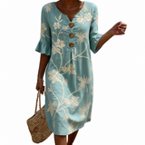 Aurélie - Casual women's dress with floral pattern.