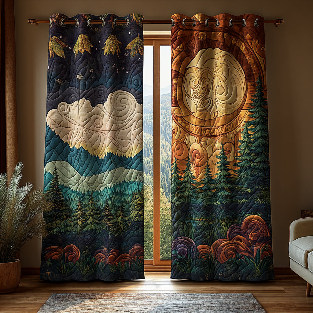 Quilted Curtains Forest